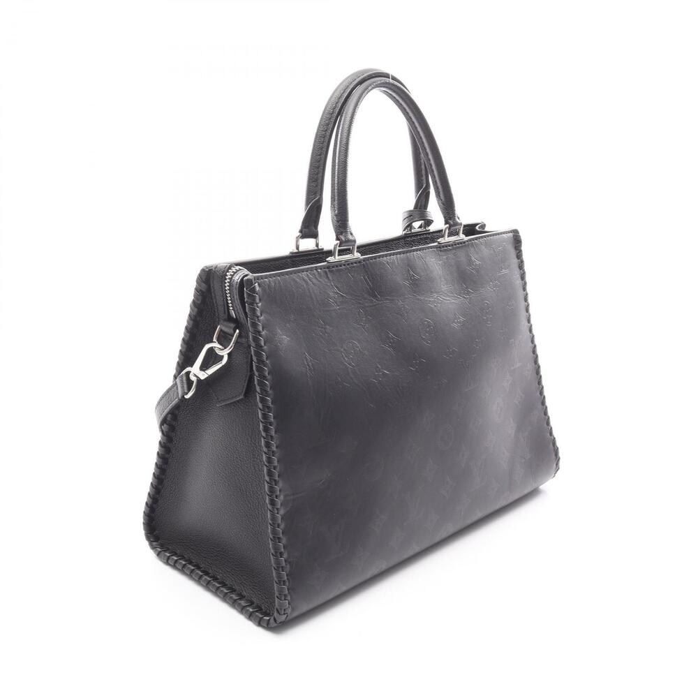 Louis Vuitton Very Zip Tote Bag Leather Calfskin Black